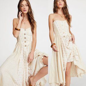 NEW Free People Amanda Strapless Midi Dress $228